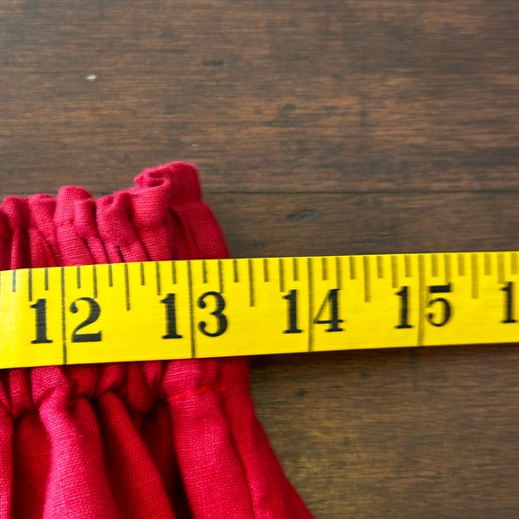 Lu.ciee‎ NWT 2 piece red linen pantsuit sustainable fabric size S/M - Picture 12 of 16